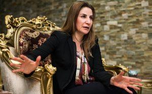 Vian Dakhil at her family home in Erbil. Photo Holly Pickett, The Telegraph